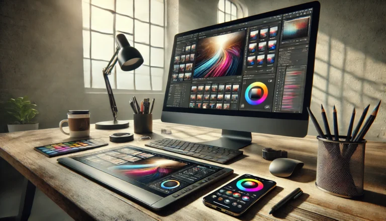 smartphone mostrando a interface de edição do app Snapseed