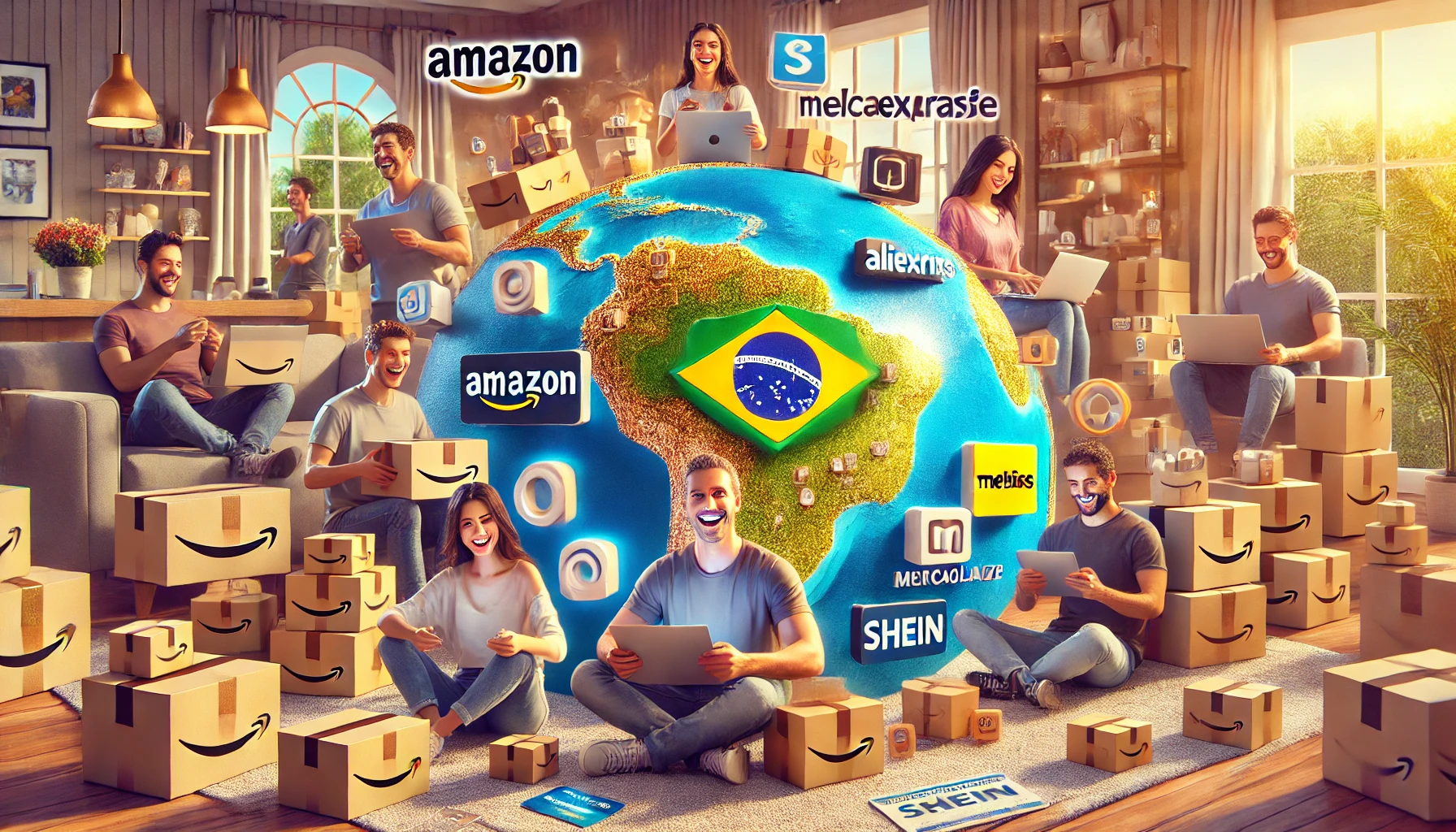 pessoas comprando online