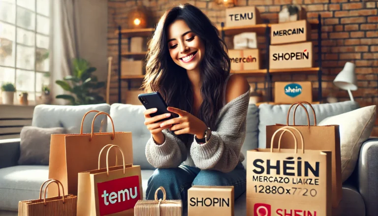 mulher fazendo compras